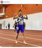 「桐生祥秀、ユニホーム姿で世界室内の参加標準突破を報告「素晴らしい！」「今年もいいスタートですね」「まぢやばかった」」の画像1