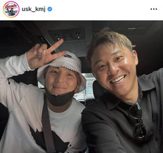 上地雄輔、レジェンド金メダリストと仲良しショット！「バッタリ？それともデート」「ゴルフかな？ごはんかな？」