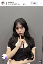 ＣＵＴＩＥ　ＳＴＲＥＥＴ・増田彩乃、へそ出しモノトーンコーデが可愛すぎる！メンバーの古澤里紗も「天才かわい」絶賛