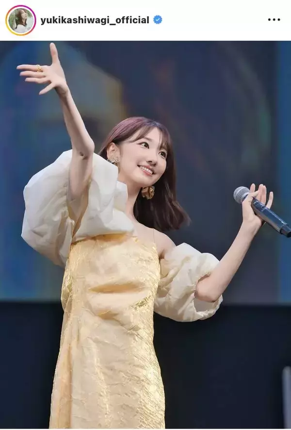 柏木由紀　“ファン撮影”のドレス姿を公開！「宇宙一」「俺の推しは世界一可愛いすぎる」「美しい女神さん」