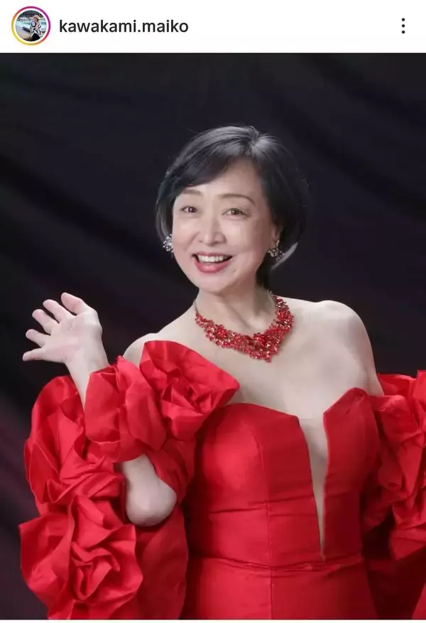 「還暦」の体型に驚がく！６０歳・川上麻衣子が抜群スタイル「綺麗だなぁ」「素敵」ドレスアップ姿