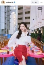 夫はＡＫＩＲＡ「台湾一の美女」リン・チーリンの最新姿にファンもん絶！「知的な美しさ」「大好き」第１子も誕生