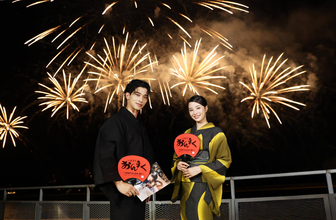 横浜流星＆広瀬すず、劇中の花火大会に浴衣姿でサプライズ登場　ダブル主演映画ロケ地に凱旋
