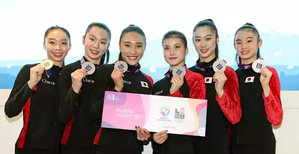 【新体操】フェアリージャパンが凱旋帰国　世界選手権で日本勢第１号の２８年ロサンゼルス五輪切符獲得　田口久乃主将「挑戦者の気持ちを忘れず常にレベルアップしたい」