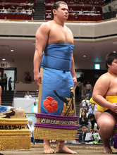 ハワイ出身の元十両・砂浜を父に持つ砂武蔵が元横綱・武蔵丸の化粧まわし着用「すごくかっこいい」