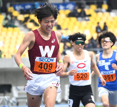 早大ルーキー本田桜二郎が大逃げも２位惜敗　順大の後田築が逆転優勝　男子１部１５００Ｍ