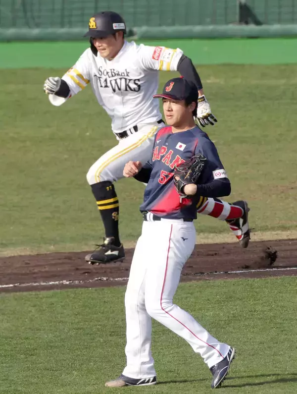 侍ジャパン４番手の日本ハム・北村亘基がソフトバンク打線に先制許す　２回３安打１失点で降板