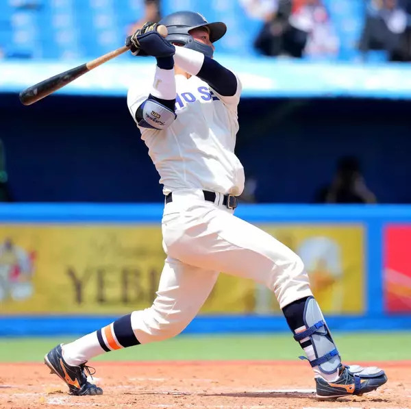 【大学野球】法大の２年生スラッガー・井上和輝が２戦連発　昨秋打球速度１８４キロ計測の２年生…通算６発目で初の右翼方向弾