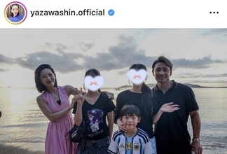 美男美女！結婚１９年のタレント夫婦　子ども３人との家族ショット！魔裟斗＆矢沢心が「素敵」「泣ける～」