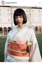 ＭＥＧＵＭＩ、バッサリショートヘア×着物姿に「なんて綺麗」「お美しいです」など絶賛の声殺到