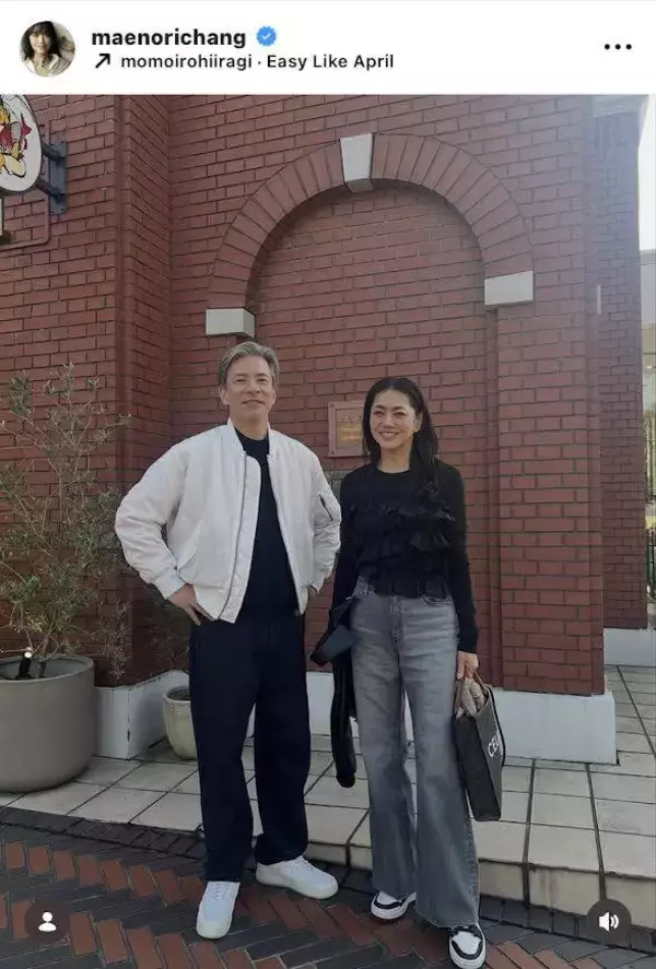 「息子もチラッと」カリスマモデル・前田典子が披露したオトナの夫婦ショット！「家族コーデは偶然に…」