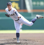 「【甲子園】沖縄尚学の先発・末吉良丞が３回６安打３失点で降板　横浜打線活発　織田翔希との注目の投げ合い　ＤＨで勝機見いだす」の画像1
