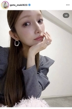 「はい１００点」後藤真希、ハーフアップヘアの自撮りショットに「綺麗すぎか！！」「安定の可愛さ」「女神」の声