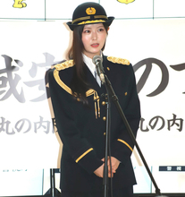 元エステセラピストの女優・園田あいか、一日署長で人生初の礼装　演技では「犯罪者の役もやってみたい」