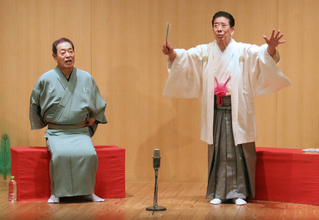 月亭八方、喜寿記念公演千秋楽に西川きよし登場　八方は“ろうご”披露　きよしは落語初挑戦
