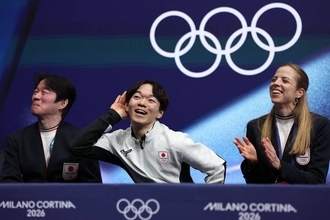 【五輪】鍵山優真「楽しかった」ＳＰで２位発進　トップのマリニンに５・０９点差　佐藤駿は９位　三浦佳生は２２位