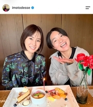 イモトアヤコが“恒例”となった人気女優の誕生日お祝い！「ずっと素敵な２人」「待ってた！」...北川景子と２ショット