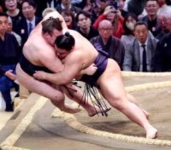 綱取りを目指す安青錦が初黒星　苦手の義ノ富士に敗れる