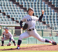 【大学野球】関大・米沢友翔は５回途中２失点で降板　最速１４６キロ「良くなっていると思う」
