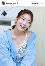 「大サービス」稲村亜美、胸元ざっくりなキャミ姿に視線くぎ付け！「久しぶりにドキッとした」「最高です」