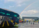 「宮崎の空に美しい虹　侍ジャパン初陣後、吉兆のサインか　いざ連覇へ大勝発進」の画像1