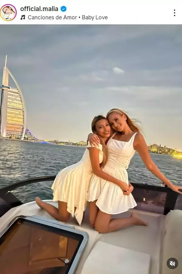 ＭＡＬＩＡ．美人娘と２ショットが「双子みたい」「美人姉妹」父は山本ＫＩＤ徳郁さん…現在はドバイ在住