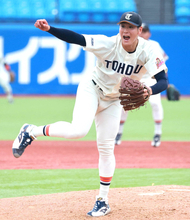 【大学選手権】連覇目指す東北福祉大が快勝発進…最速１５５キロ右腕・猪俣駿太が７回１失点　全員野球貫けば「連覇もできる」