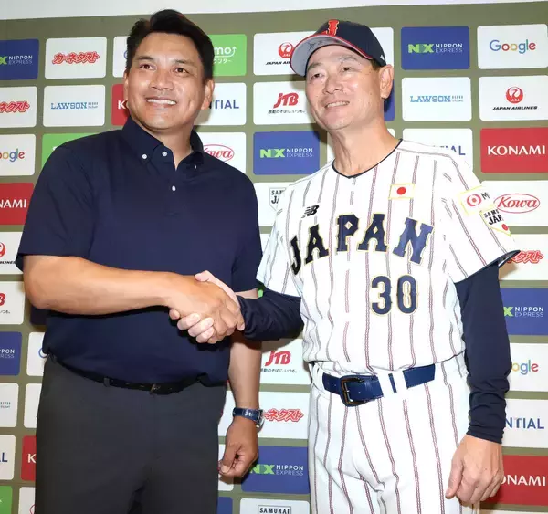 侍ジャパン・井口資仁新監督がＵ－１２桑田真澄監督とナインを激励「この中から、いずれはトップチームに」Ｕ―１２代表記者会見
