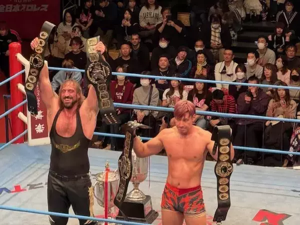 綾部蓮＆タロース、「世界タッグ」奪取…ザイオン、オデッセイを破る「２０２６年初絶望は味わったか」…１・２後楽園全成績