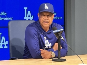 大谷翔平は「試合中ずっと打っていた」「しっかり意図を持ってスイング」　ロバーツ監督が明かした“舞台裏”　３戦連続欠場も復帰へ朗報「痛みを訴えることはなかった」