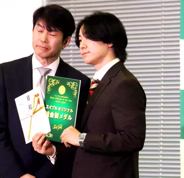 【スノボ】戸塚優斗「五輪連覇ができたら」　エイブル主催の受賞式で連続金メダル宣言