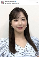 「すべてが素敵」テレ朝・田原萌々アナ、パステルカラーの衣装２パターン「世界一綺麗」「目を奪われた」「エレガント」