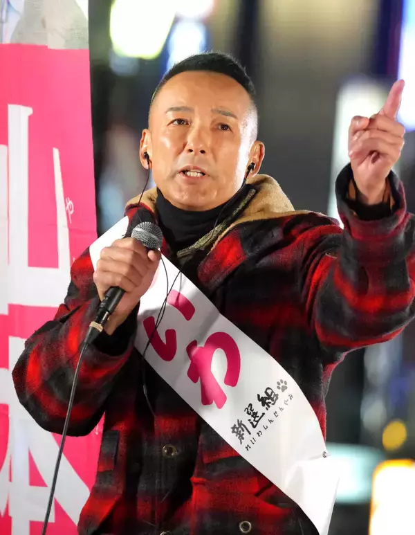 れいわ・山本太郎代表が初の街頭演説　健康問題で参院議員辞職も「治して鬼退治したい」