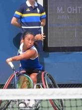 上地結衣　日本選手同士の１回戦で大谷桃子にストレート勝ち　改良中のサーブはまだ２０％の出来