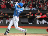 「【日本ハム】西川遥輝が３戦連発「打った瞬間に行ったと思ったけど…」右越え２ラン　台湾では２戦連発」の画像1