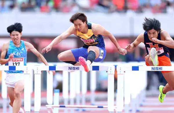 男子１１０Ｍ障害　昨年世陸代表の泉谷駿介が準決勝進出　予選通過を確信してゴール…陸上日本選手権