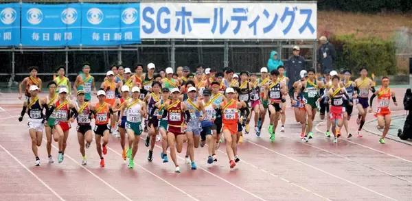 全国高校駅伝「花の１区」１０Ｋは学法石川の増子陽太が日本人最高の２８分２０で区間賞