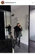 「私服撮りました」滝沢眞規子、グリーン×ブラックのスタイリッシュなコーデ姿「全てが素敵」「センスの塊」