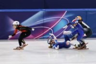 【五輪】金井莉佳が転倒に巻き込まれるも準々決勝進出　エース中島未莉は予選落ち…ショートトラック女子５００メートル