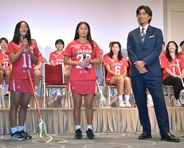 【ラクロス】１２０年ぶり五輪復活　元サッカー日本代表の中沢佑二氏の愛娘こころ、ねがいがメダル宣言　ねがいの願いは「メダルを獲ること」　世界選手権に向け女子代表が会見