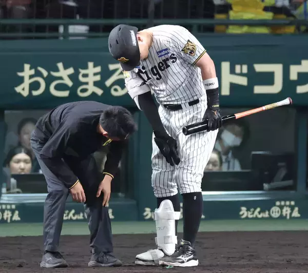 【阪神】藤川球児監督、佐藤輝明の途中交代を説明も自打球の影響は否定「元々あった症状」　何らかのアクシデントか　３年ぶりの日本一へ暗雲…８回の打席で左ひざ付近に直撃→直後の守備で交代