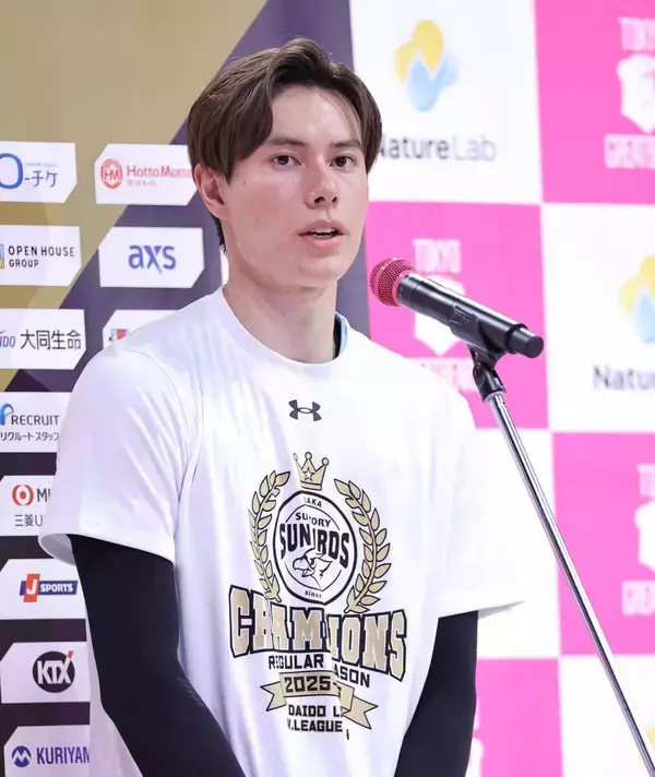 【バレー】サントリー主将の高橋藍「最後まで勝つことが大事」チーム最多タイ１５得点で初優勝に貢献しＰＯＭに選出