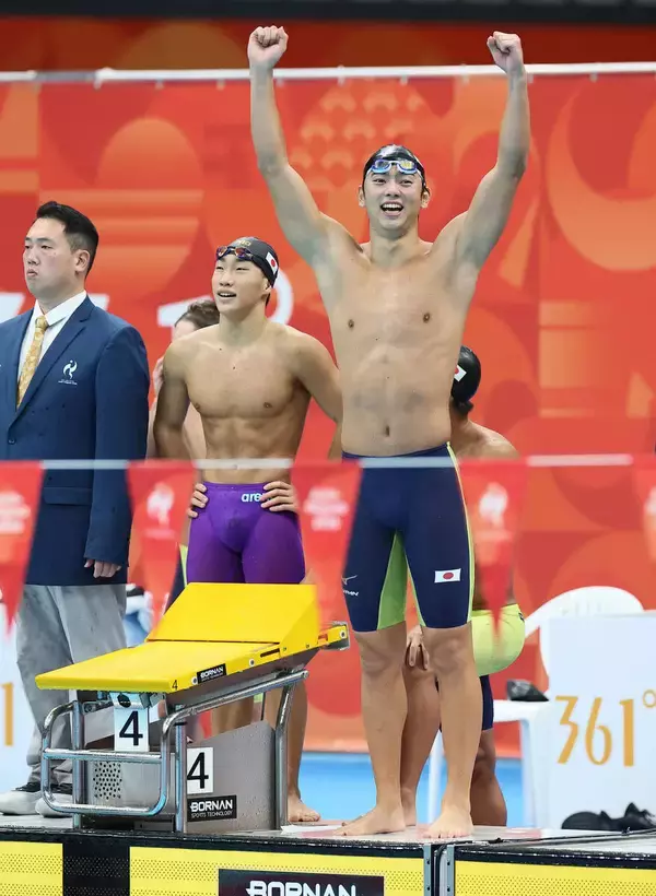 【競泳】男子１００バタ、競泳歴３年の光永翔音、ビックリ日本新で金メダル…アジア大会