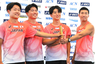 【陸上】リレー侍はメダル逃す　３８秒５７で５位…アジア大会・男子４００ｍリレー　