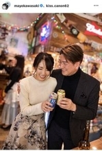 ６３歳・川﨑麻世、２２歳下の妻・花音さんとラブラブ密着ショット！「素敵なご夫婦」「羨ましい」「良い写真じゃん！」