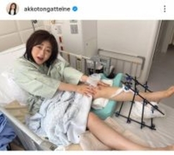 松本明子５９歳　左足骨折、入院で休業を発表　「左足関節脱臼骨折」と診断「自宅前で転倒」