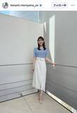 「テレ朝・森山みなみアナ「衣替えを進めることができたので花丸を自分にあげます」ピタッとニットで美ライン！」の画像1