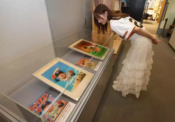 野球殿堂博物館「月刊ジャイアンツ」創刊５０周年記念コーナーを初代読者モデル舞里子さん訪問