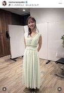 「＃よーく見てね」ＴＢＳ・野村彩也子アナ、ワンピース姿の背後に隠れる「誰か」…？