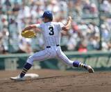 「【甲子園】健大高崎の佐藤麻恩が投打に先導　初回先制打＆５回まで１安打無失点の快投…準決勝・天理戦」の画像1